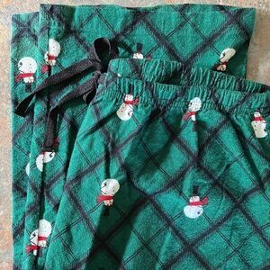 Pajamagram Christmas Flannel Pajama Pants Snowmen Men’s Medium